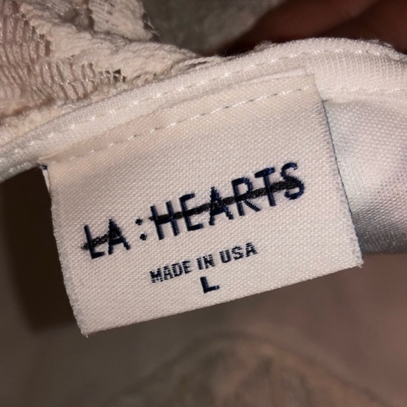 LA Hearts White Lace Mini Dress or Long Top Size Large Bridal or Baby Shower - Picture 6 of 6